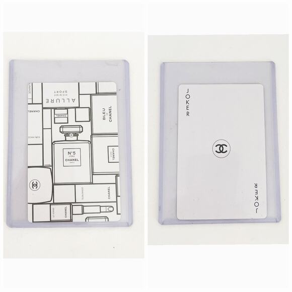 CHANEL JOKER Black and White Playing Card with Sleeve Collector's Item - Picture 1 of 6
